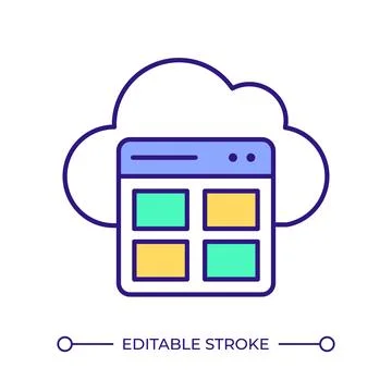 Cloud native security RGB color icon 스톡 일러스트