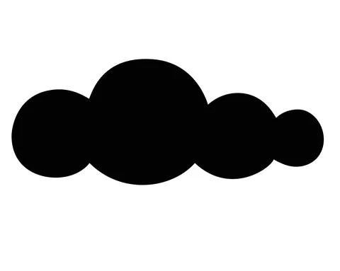Cloud, natural phenomenon - vector silhouette picture for logo or pictogram. Stock Illustration
