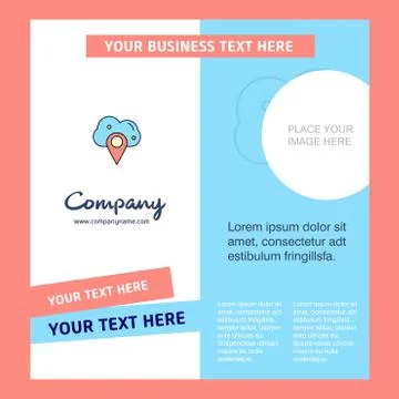 Cloud navigation  Company Brochure Template. Vector Busienss Template イラスト素材