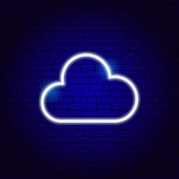 Cloud Neon Sign Illustrazione stock