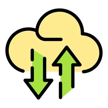 Cloud network communication icon vector flat イラスト素材