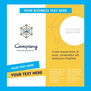 Cloud network  Company Brochure Template. Vector Busienss Template Stockillustratie
