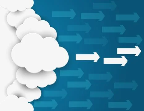 Cloud network . Concept business illustration. Vector flat Stock Illustration