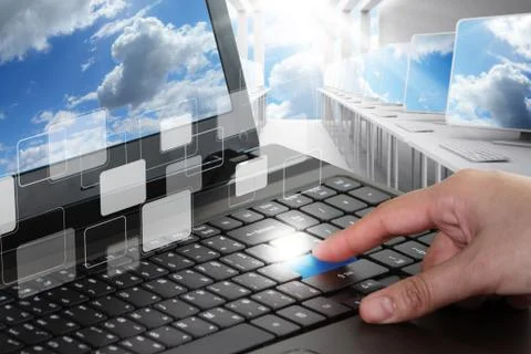 Cloud network concept Stock Illustration