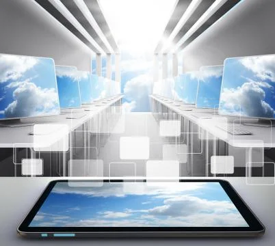 Cloud network concept Stock Illustration