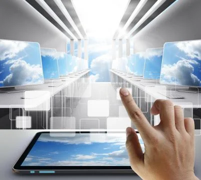 Cloud network concept Illustrazione stock