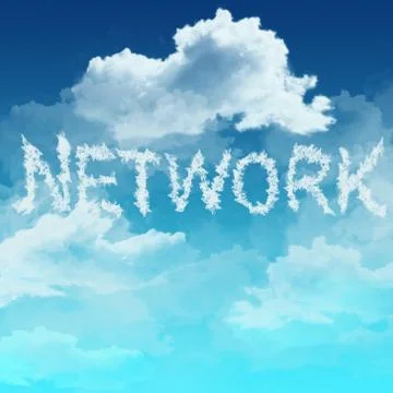 Cloud network  concept 库存插图