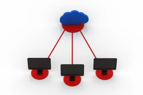 Cloud network concept Free Stock Illustration