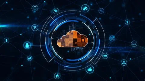 Cloud network concept. Stock Illustration