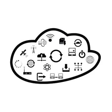 Cloud network concept Stock Illustration