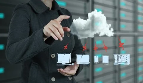 A cloud network concept Photos