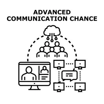 Cloud network connecting people for advanced communication opportunity Stock Illustration