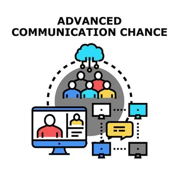 Cloud network connecting people for advanced communication opportunity Stock Illustration