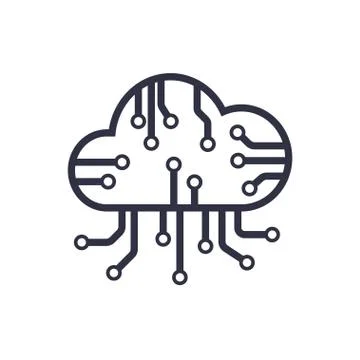 Cloud network connection, Cloud computing. Vector Illustration. EPS 10 스톡 일러스트