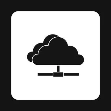 Cloud network connection icon, simple style Illustrazione stock