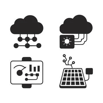 Cloud Network Connection Technology Icon Vector Illustration Stockillustratie