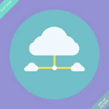 Cloud network connection - vector illustration Stockillustratie