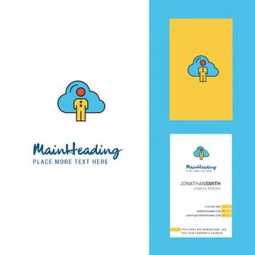 Cloud network Creative Logo and business card. vertical Design Vector Stockillustratie