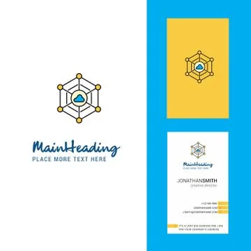 Cloud network  Creative Logo and business card. vertical Design Vector イラスト素材