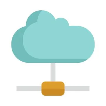 Cloud network flat clipart vector illustration 스톡 일러스트