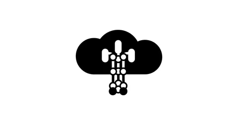 Cloud Network Icon Stock Footage 334289111
