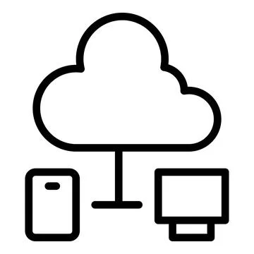 Cloud network icon outline vector. Code verification Stock Illustration