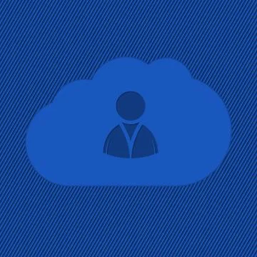 Cloud network icon with striped background Stock Illustration