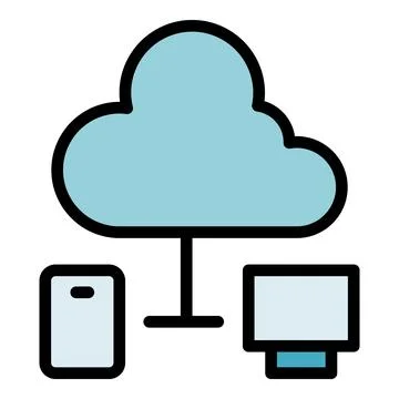 Cloud network icon vector flat イラスト素材