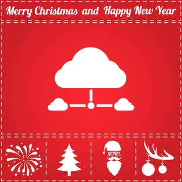 Cloud network Icon Vector Stockillustratie