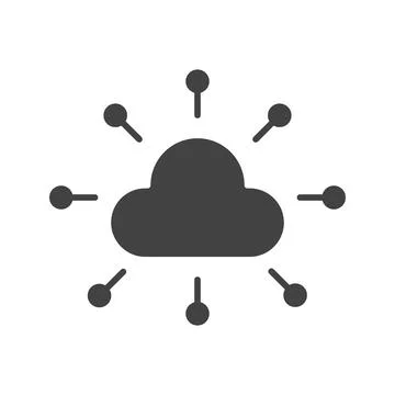 Cloud Network icon vector image. Stockillustratie