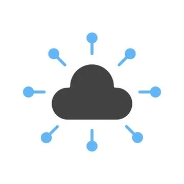 Cloud Network icon vector image. Stockillustratie