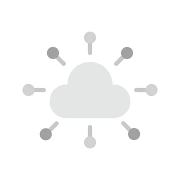 Cloud Network icon vector image. Stockillustratie