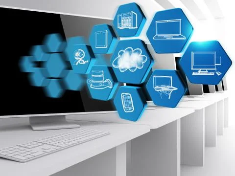 Cloud network Stock Illustration