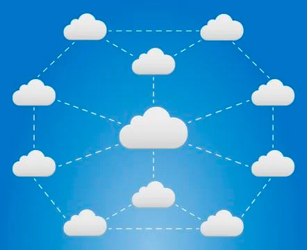 Cloud network Stock Illustration
