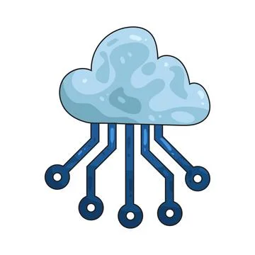 Cloud network illustration Ilustração Stock