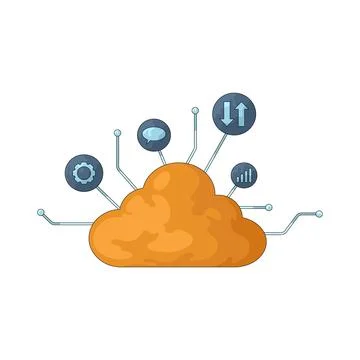 Cloud network illustration Stock Illustration