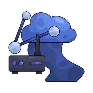Cloud network illustration 库存插图