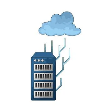 Cloud network illustration Illustrazione stock