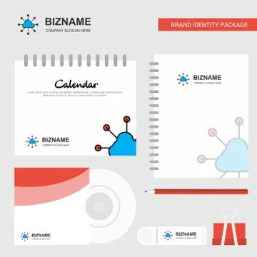 Cloud network  Logo, Calendar Template, CD Cover, Diary and USB Brand Station イラスト素材