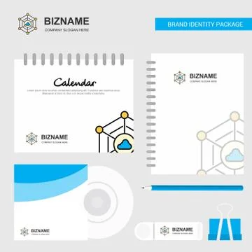 Cloud network  Logo, Calendar Template, CD Cover, Diary and USB Brand Station イラスト素材