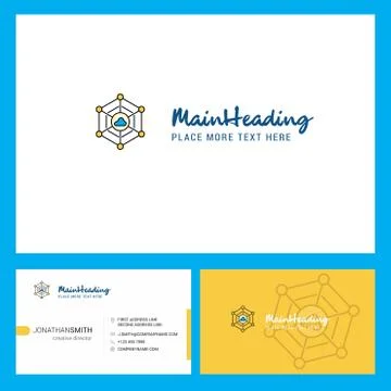 Cloud network  Logo design with Tagline &amp; Front and Back Busienss Card Templa イラスト素材