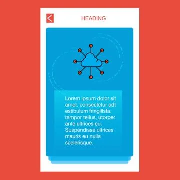 Cloud network  mobile vertical banner design design. Vector 스톡 일러스트