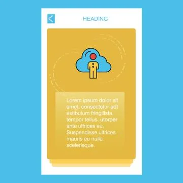 Cloud network mobile vertical banner design design. Vector Stockillustratie