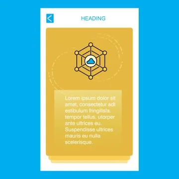 Cloud network  mobile vertical banner design design. Vector 스톡 일러스트