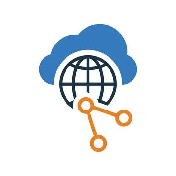 Cloud, network, sharing icon. Simple editable vector graphics. Stock Illustration
