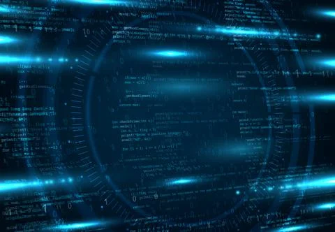 Cloud network storage and programming background Stock Illustration