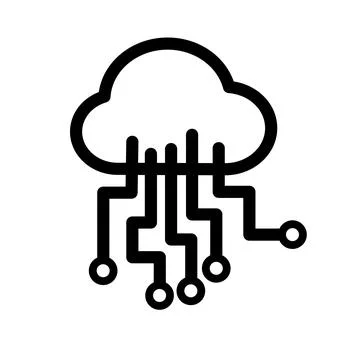 Cloud network system icon. Vector. Stockillustratie