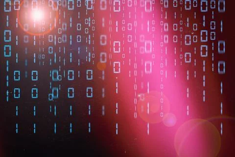 Cloud network technology background with binary codes Illustrazione stock