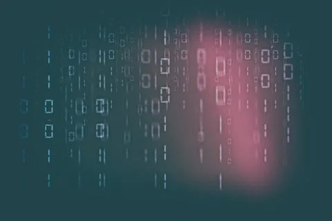 Cloud network technology background with binary codes Stock Illustration