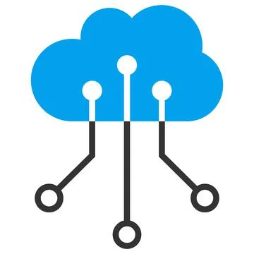 Cloud Network Vector Icon Flat Illustration イラスト素材